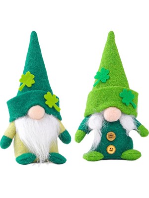 Ashley 2'li St Patrick Günü Leprechaun Gnome Peluş El Yapımı Cüceler Ev Dekor (Yurt Dışından)