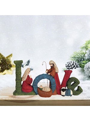 Ashley Modern Doğuş Süs Seti Zarif Profil Reçine Noel Dekorasyon Aşk Yeşil (Yurt Dışından)