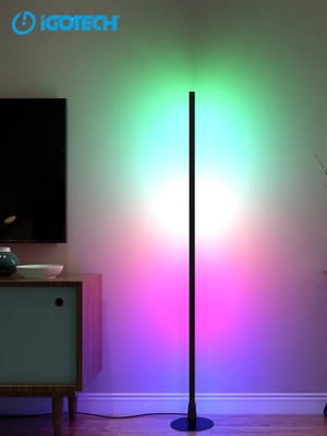 İgotech Pixel Premium Wifi Bluetooth Argb Sese Duyarlı Kumandalı LED Lambader- Siyah 150CM