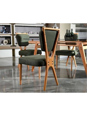 VowTurkey Palace Iskandinav Gürgen Ağaç El işçiliği MutfaK&Salon Sandalyesi Keten Kumaş