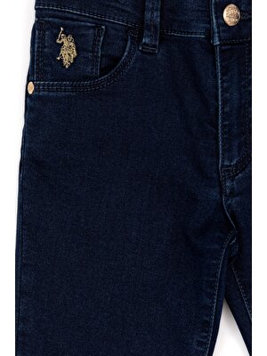 U.S. Polo Assn. Kız Çocuk Koyu Mavi Jean 50249628-DN0023