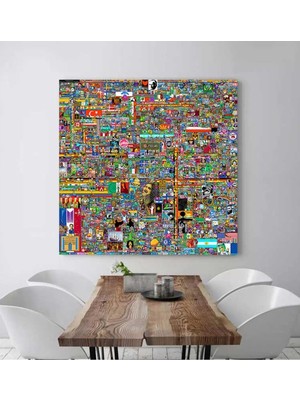 Vera Store Piksel Savaşları Reddit R/place Kanvas Tablo 2022