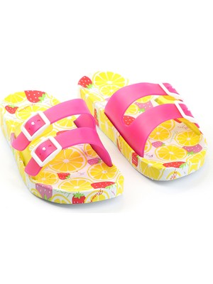 Gezer Yazlık Kaydırmaz Taban Iki Toka Kız Çocuk Terlik