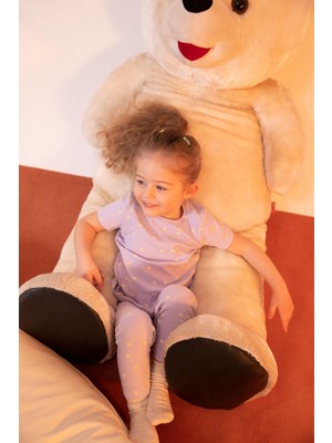 DeFacto Kız Bebek Desenli Fitilli Kaşkorse Organik Pamuklu Uzun Kollu Pijama Takım X0462A222SP
