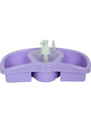 Zambak Plastik Bulaşık Seti Sabunluk Karışık Renk Kutulu ZP-218