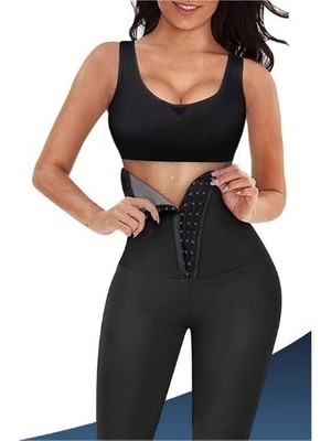 Fit Form Giyim Agraflı Termal Sauna Tayt Rahat Tasarım ile Günlük Kullanım için Kadın