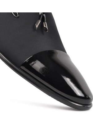 Fosco Siyah Rugan-Saten Deri Erkek Klasik Ayakkabı