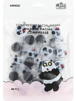 We Bare Bears Sıkıştırılmış Yüz Maskeleri - Panda