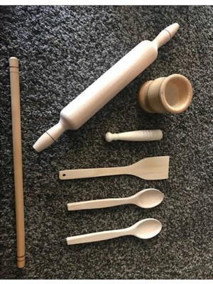 Megaw Ahşap Oklava Merdane Set