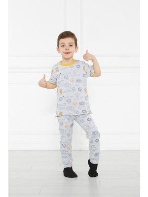 Gökçecik Tekstil Aslan Desenli Pijama Takımı Gecelik Erkek Çocuk