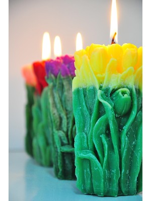 Missi El Yapımı Sarı Lale Mum