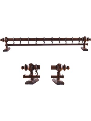 Officeofsy Ahşap Rustik Perde 200 cm