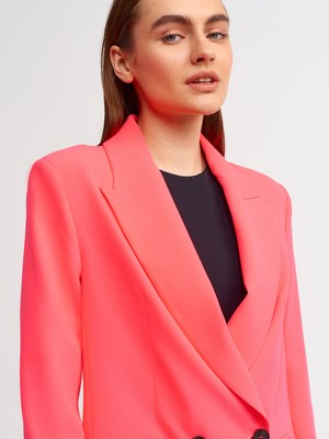 Dilvin 6921 Blazer Ceket-N.pembe