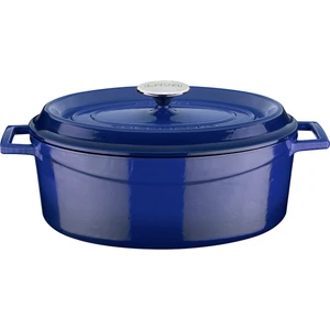 Döküm Oval Tencere. Ölçü 23X29Cm. - Mavi