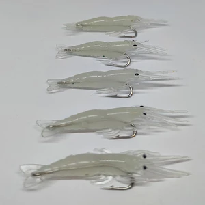 Sr Sazanrig  Glow Karides Iğneli 1.3 gr 5 cm Yapay Sahte Silikon Yem (5 Adet)