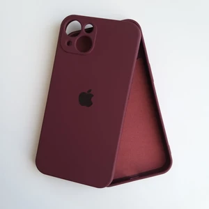 More Gsm Apple iPhone 13 Uyumlu Kamera Korumalı Lansman Içi Kadife Silikon Kılıf - Bordo