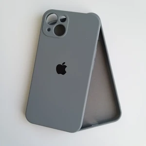 More Gsm Apple iPhone 13 Uyumlu Kamera Korumalı Lansman Içi Kadife Silikon Kılıf - Gri