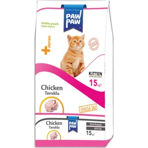 Paw  Paw Kitten Tavuk Etli Yavru Kedi Maması 15 kg
