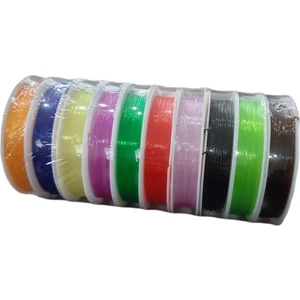 Çarşı Shop Esnek Lastik Renkli Misina 10 Adet  0,8 mm .renkli Esnek Lastik Misina.
