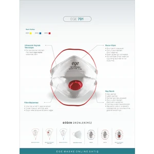 Ege Maske Ege 701 Ffp3 Nr N99 Ventilli Maske 30'lu