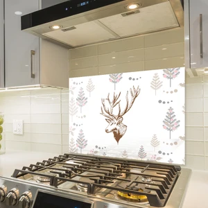 Cam Ocak Arkası Koruyucu | Cervus Deer | 49,5cm x 76cm