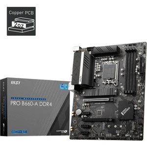 PRO B660-A DDR4 SOKET 1700 DDR4 4800(OC) PCI-E Gen 4 ,M.2 USB3.2 1x 2.5G LAN ATX