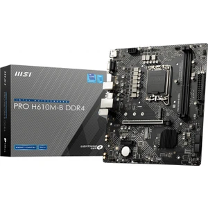 PRO H610M-B DDR4 SOKET 1700 DDR4 3200(OC) PCI-E Gen 4 ,M.2 USB3.2 1x 1G LAN mATX