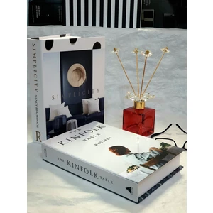 Lovely Book & Book 2'li Set Simplicity Kinfolk Dekoratif Kutu Set Kitap Kutu Set