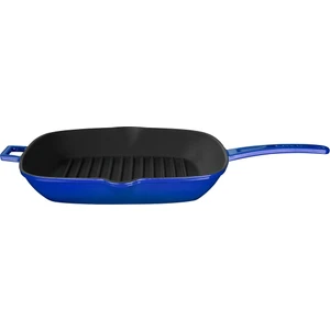 Grill Tava 28  x  28 cm Metal Saplı Mavi