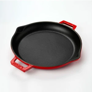 Yuvarlak Kızartma Tavası Metal Kulplu 30 Cm - Kırmızı