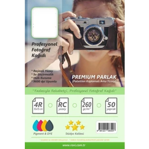 Rapunzel Parlak Fotoğraf Kağıdı - 260gsm - 50yp - 10x15