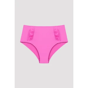 Fuşya Basic High Ruffle Bikini Altı