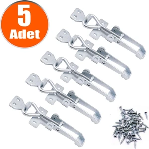 5 Adet Ayarlanabilir Büyük Boy Çelik Kaput Kilidi (Vida Hediyeli)