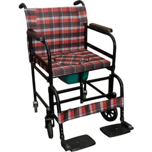 Banyo Tuvalet Sandalyesi Manuel Kullanım İçin Katlanabilir Tasarım 48 cm Su Geçirmez Kumaş