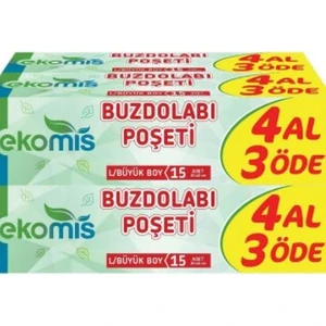 Buzdolabı Poşeti Büyük Boy 30 x 45 cm x 4 Paket