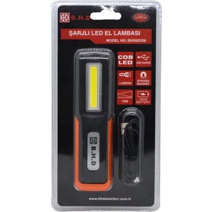 Şarjlı Mıknatıslı Kamp Feneri Lambası Cob LED Işıldak (BHD00356)