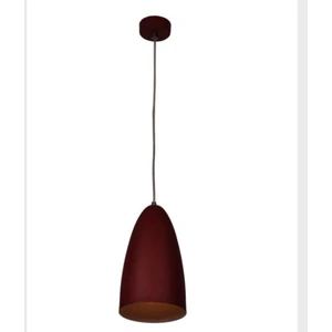 Retro Bordo Içi Beyaz Tekli Metal Sarkıt Avize