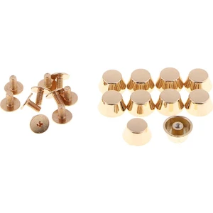 10 Adet Pirinç Screwback Ayak Vida Kafa Çanta Çanta Nailhead Saplama Spike Nokta (Yurt Dışından)
