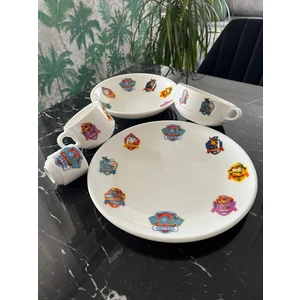 Tebak Collection 5 Parça Porselen Paw Patrol Desenli Çocuk Yemek Takımı