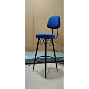 J&S Quality Yeni Tasarımı Ile Kumaş Döşeme 65 Cm. Oturumlu Metal Iskelet Konik Ayaklı Bar Taburesi.