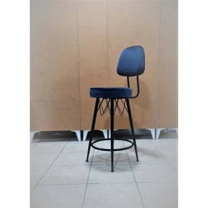 J&S Quality Yeni Tasarımı Ile Kumaş Döşeme 75 Cm. Oturumlu Metal Iskelet Konik Ayaklı Bar Taburesi.