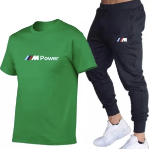 Amor Man Bmw M Power Dijital Baskılı %100 Pamuk Ultra Hafif Kısa Kollu Yazlık Erkek Eşofman Takımı