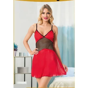 Kırmızı Siyah Fantezi Gecelik Takımı