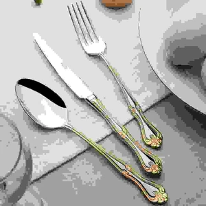 Lalezar Altın Sade 89 Parça Kutulu Çatal Kaşık Bıçak Takımı