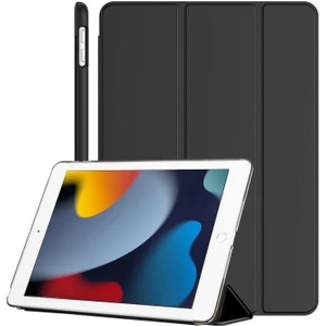 iPad 9.nesil 10.2 Inch Delüx Leather Standlı Kılıf - Siyah