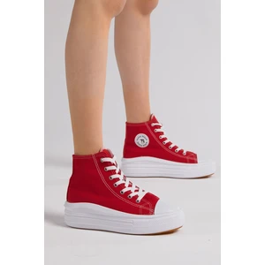 Tonny Black Kadın Rahat Kalıp Kalın Tabanlı Uzun Spor Ayakkabı