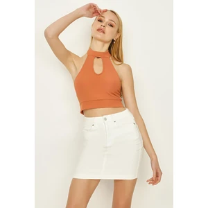 Select Moda Kadın Basic Mini Denim Etek
