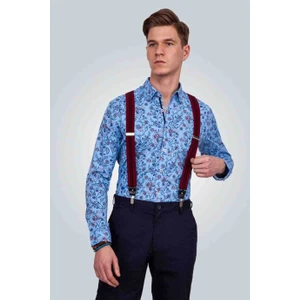 Çızgıli Bordo Erkek Pantolon Askısı