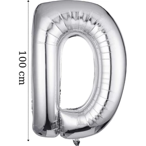 Folyo Balon D Harfi Helyum Balon 100 cm
