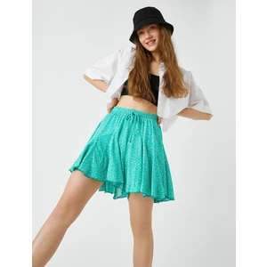 Pileli Mini Şort Etek